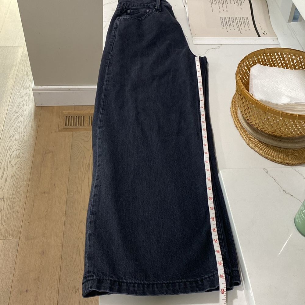 Aritzia Black Wide Leg Flared Jeans - Picture 11 of 13